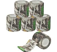 5 Rouleaux Ruban de camouflage, Ruban Adhésif Bande de Camouflage Auto-adhésif, Chasse Camouflage Ruban Adhésif Utilisé pour la Chasse, Les Jumelles, Les Bandages de Vélo ou de Cheville (5cmx4.5m)