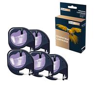 5 Rubans compatibles 12267 / S0721530 12mm * 4m Noir/Transparent pour Dymo Letratag 2000, LT100H, LT100 Series, LT100T, Q