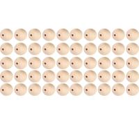 5 Sac de perles en bois rondes Collier accessoires faits main (25 mm) Couleur Naturelle 25 mm-10 Pièces
