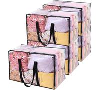 5 Sac de Rangement Transparent 110 L avec Poignées Renforcées Vendos85