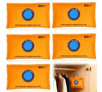 5 sachets déshydratants réutilisables de 100 g, absorbeurs d'humidité, sachets de gel de silice colorés, sacs déshumidificateurs pour valises, coffres-forts, filaments 3D, appareils électroniques
