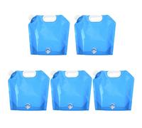 5 Sacs À Eau Portables D'extérieur Pliables, 5l/10l, Camping Randonnée Pique-Nique Barbecue Voiture Porte-Boisson, Stockage Pliable Cont