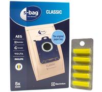 5 Sacs Aspirateur + 5 Parfums Compatible avec Electrolux E200S Classic Bags - 9001684621, E200SM Classic Bags - 9001688002, E201, E 202 | 5 Sacs, Désodorisants, Accessoires, Pièces De Rechange