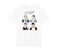 5 Seconds of Summer - Photo Scribble T-Shirt, Homme Grandes Tailles, Blanc, 5X Tall