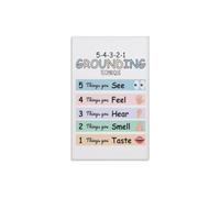 5 Senses Anxiety Poster Grounding Exercise | Mindfulness Techniques Chart for Calm Corner(Unframed,16x24inch(40x60cm))