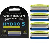 5 - Sensitive Razor For Men - Blades - Aloe Vera To Reduce Irritation - Moisturizing Gel & Precision Blade - Pack Of 4 Razor Blade Refills