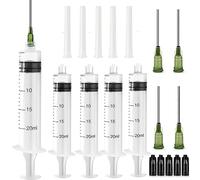 5 Seringue Plastique 20ML, Seringue de Mesure de Liquide con Aiguille