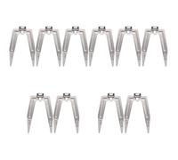 5 Set En Acier Inoxydable Friteuse À Air Fourchette Poulet Rôti Fourchette Poisson Viande Grillée Agneau Turquie Fourchettes Pour Grille Rôtisserie Rôtisserie Bbq Cuisine, argent