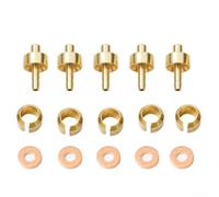 5-Set Olive Head Kit Gold for HOPE Brake Hose Insert | 5 sets included, gold finish, fits HOPE TECH3//E4/X2, prevents tube splitting, easy install