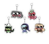 5 Set Porte Clés World for Dandys Jeux Figurine Dandys Vee Goob Cute Keychain Pendentifs Decor Dandys Acrylique Porte Clef