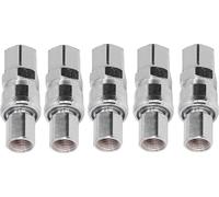 5 Sets Air Coupler Nickel Plated Stainless Steel Pneumatic Quick Connect Fittings and Plug Kit(1/4 Female Thread (SF+PF-20) )