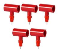 5 Sets Chicken Water Nipples with 1/2" PVC Tee Fittings | Leak-free automatic poultry drinker kit for clean, fresh water(5Sets)