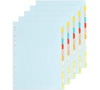 5 Sets Intercalaires Classeur A4 12 Positions Carton, Feuillets Intercalaire Numériques Perforation 11 Trous, 12 Color, Index Format A4 pour École Bureau Classeur Organisation Documents, 150gsm