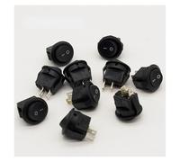 5* Small Round Black 2-Pin 2-Files 3A/250V 6A/125V Rocker Switch Seesaw Power Switch NWPNLXEA