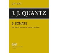 5 sonate per flauto traverso e basso continuo flute traversiere