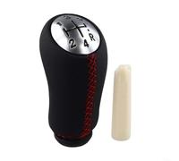 5-Speed Gear Knob PU Leather for pour renault Clio 3 Megane 2(red line) | 5-speed pattern, PU leather finish, sl lack red white, fits Clio 3 Megane 2, elegant interior upgrade