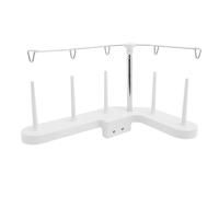 5 Spool Thread Stand | Adjustable Height 12.5-29.5cm & 360° Rotation | Multifunctional Thread Holder for Home Sewing/Workshop | Plastic & Stainless Steel