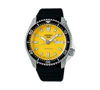 Seiko SRPL87K1 5 Sport SKX Redux Montre Automatique en Silicone pour Homme, Taille du boîtier 42,5 mm, Jaune/Noir