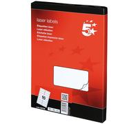5 Star 296786 Office Multipurpose Labels Laser 16 per Sheet 99.1x34mm White