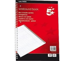 5 Star 794648 Bloc de 80 feuilles quadrillées 70 g/m² Format A4