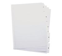 5 Star Intercalaires perforés 5 touches Kraft Blanc A4 (Import Royaume Uni)