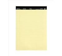 5 Star Lot de 10 bloc-notes Executive perforés en haut Format A4 50 feuilles avec lignes bleues et marge rouge jaune