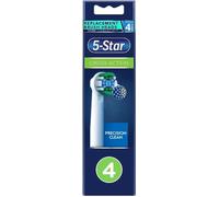5-Star Lot de 4 têtes de brosse à dents compatibles avec Oral-B Braun 7000/Pro 1000/9600/500/3000/8000
