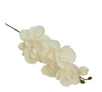 5 Stück Künstliche Gefühlsechte Orchidee,Kunstblumen Phalaenopsis-Blumen,68 cm,Künstliche Orchideenblumen Kunstpflanze,mit 8 Cracktigen Blüten,für Zuhause Büro Hochzeit Décoration,Cremeweiß