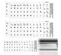 5 Stück Spanisch Keyboard Stickers, Universal Keyboard Letter Replacement Stickers, White Font on Black Background for Computer, Laptop, Notebook, Desktop, Matte Keyboard Alphabet Stickers