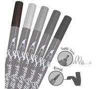 Online Parure Calli.Brush Gris, set de 5 stylos feutre calligraphie avec deux côtés (côté calligraphie de 2mm et côté pinceau flexible) pour handlettering/bullet journaling/écriture créative