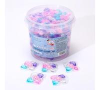 5 sur 1 perles de linge, les perles de parfum super nettoyage à linge, les gousses de détergent à lessive concentrées avec un adoucisseur, une plante douce sur la peau sensible (100pcs)