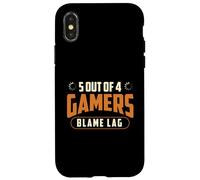5 sur 4 Gamers Blame Lag - Jeu Amusant pour Les Joueurs Coque pour iPhone X/XS