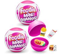 5 Surprise Foodie Mini Brands (2 Pack) by ZURU, Mystery Capsule Real Miniature Brands Collectibles, Fast Food Toys and Shopping Accessories
