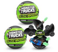 5 SURPRISE- Monster Trucks Glow Riders Série 2 (Pack de 2) Capsule Mystère à Collectionner, 77324, 2 Pack