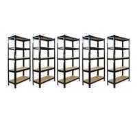 5 T-Rax En Acier Noir - 75 x 30 x 150cm - Capacité Totale de 3750Kg Noir G