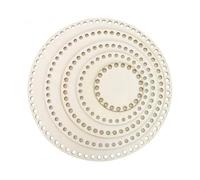 5 Tailles Fond de Panier en Bois Naturel, Rond Forme de Cercle Base en Bois de Panier, Base en Bois de Panier au Crochet Vierge Fond de Panier en Bois avec Trou pour DIY Panier Tissage Fournitures