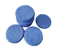5 Tampons Cire Microfibre, Éponge Polissage Auto 12,5 cm(Blue) | pour brillance Auto, Microfibre Douce, pour idéal pour pros, Polyester pour durable, Diamètre 12,5 cm