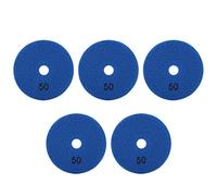 5 tampons de polissage humide en diamant de 4 po, kit de disques de meulage doux pour le marbre, le granit et la céramique, tampon de polissage en micro-poudre de diamant à liaison (Disque abrasif à