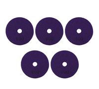 5 tampons de polissage humide en diamant de 4 po, kit de disques de meulage doux pour le marbre, le granit et la céramique, tampon de polissage en micro-poudre de diamant à liaison (Disque abrasif à