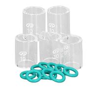 5 tasses en verre, 10 joints toriques - ensemble de tasses de soudage en verre, kit de verre pour chalumeau de soudage TIG, pièce de rechange pour les torches à arc au gaz argon WP