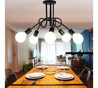 5 Têtes Lustre araignee suspension luminaire Éclairage Vintage Plafonniers Plafond Éclairage Fer Lampes Vintage Industrial Plafonnier Lampe de suspension Luminaire 5 chefs coréens Branches moderne DIY pendentif lumière plafonnier suspension lustre Loft Cafe luminaire Lustre araignée de fer Twisty forme Chandelier Plafonnier E27