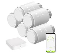 5 têtes thermostatiques ZigBee connectée pour radiateur avec passerelle [revolt]