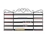 5 Tiers Display Rack,Wall-Mounted Nail Polish Storage Racks, Metal Nail Polish Racks,Etagère murale, Porte-rouge à lèvres pour les maisons,Les salons de manucure, les spas, les magasins (Noir)