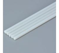5 tiges rondes solides en ABS for la fabrication de tubes en plastique de 250 mm de long for projets de bricolage(6 * 250mm)