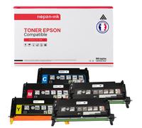 5 Toner pour EPSON C13S051161 Black x2 + Cyan + Magenta + Jaune BK:8000 CMY:6000 Pages avec Epson Aculaser C 2800 Epson Aculaser C 2800 DN Epson Aculaser C 2800 DTN Epson Aculaser C 2800 N Epson Acula