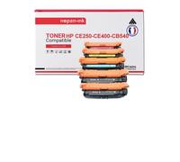 5 Toner pour HP CE400X CE250X (x2) + CE401A CE251A + CE403A CE253A + CE402A CE252A Black x2 + Cyan + Magenta + Jaune BK:11000 CMY:7000 Pages avec P Color LaserJet CM3530FS P Color LaserJet CP3520 P Co