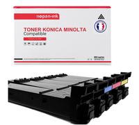 5 Toner pour KONICA MINOLTA TN-210 Black (x2) + Cyan + Magenta + Jaune 20000/Black-12000/COULEUR Pages avec Konica Minolta Bizhub C240, 250, 250 P, 252, 252 P NECIT25C2, IT25C3 OCE CS 171, 172