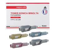 TONER TN-612 A0VW150 (x2) +A0VW450 +A0VW350 + A0VW250 Noir (x2) + Cyan + Magenta + Jaune x 5 Compatible pour KONICA MINOLTA- Konica Minolta Bizhub
