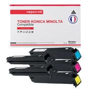 TONER TN-711 A3VU150 (x2) + A3VU450 + A3VU350 + A3VU250 Noir (x2) + Cyan + Magenta + Jaune x 5 Compatible pour KONICA MINOLTA-NOPAN-INK Konica Minolta Bizhub C654 654 e 754 754 e Bizhub Pro C650 C654