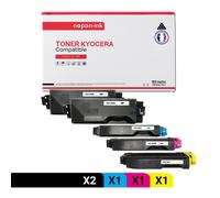 5 Toner pour KYOCERA TK5150K Black x2 + Cyan + Magenta + Jaune BK:12000 CMY:10000 Pages avec Kyocera ECOSYS M 6035 cidn Kyocera ECOSYS M 6535 cidn Kyocera ECOSYS P 6035 cdn